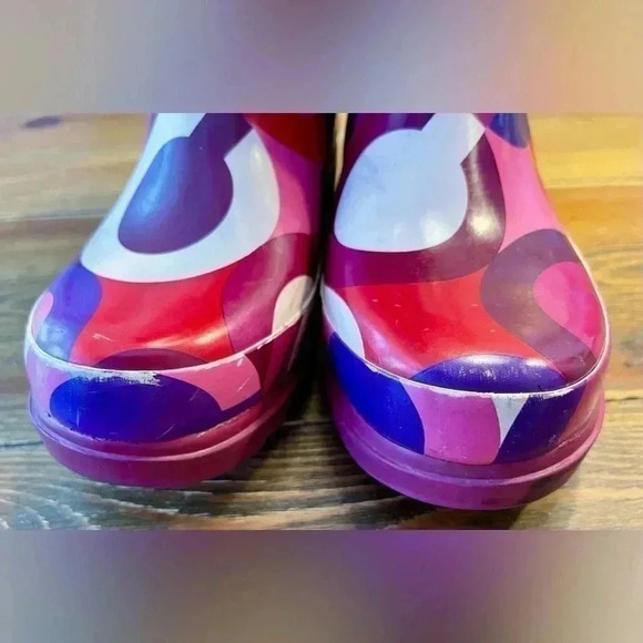 COACH Periwinkle Tall Rain Boots, Galoshes, Women’s 8B - Picture 12 of 12